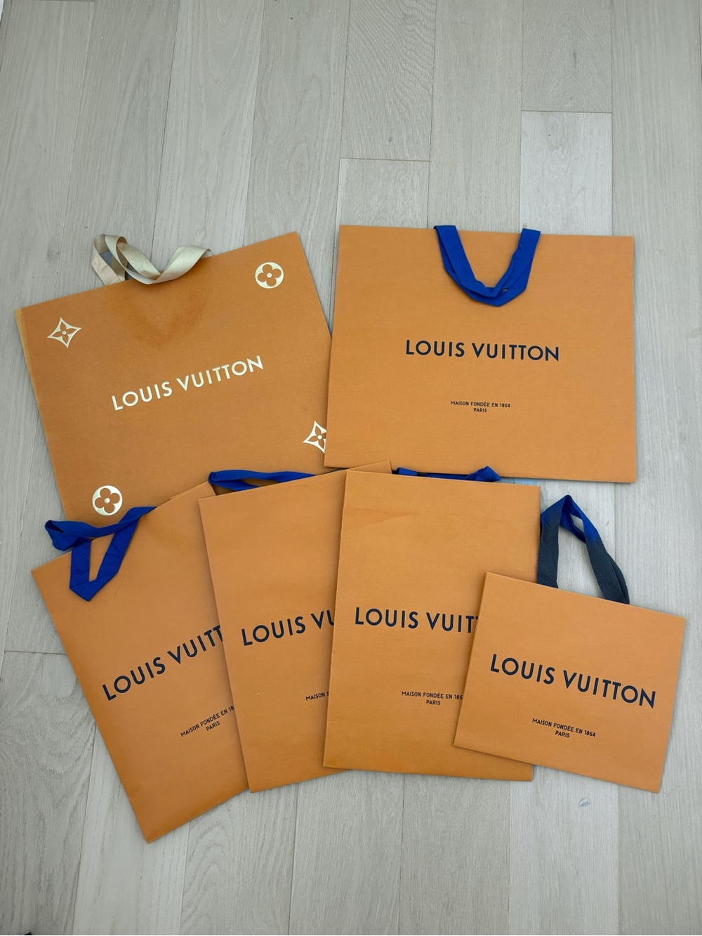 Authentic Six 6 Louis Vuitton Paper Shopping Bags